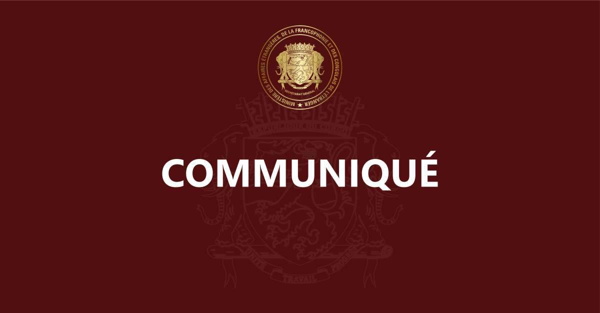 Communiqué : Évolution de la situation sécuritaire au Moyen-Orient 