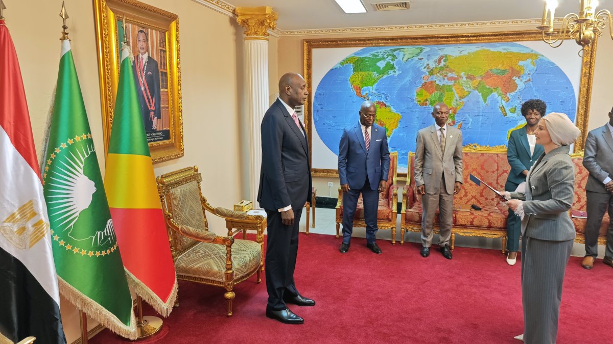 Réception des lettres de créance de l’Ambassadeur d’Égypte à Brazzaville